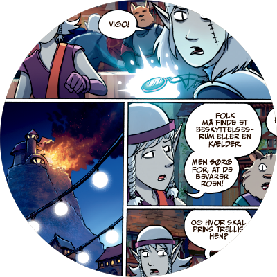 Et udklip fra en tegneserien Amulet