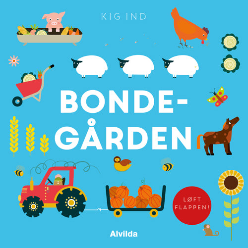 Forside til bogen Kig ind - Bondegården (løft flappen)