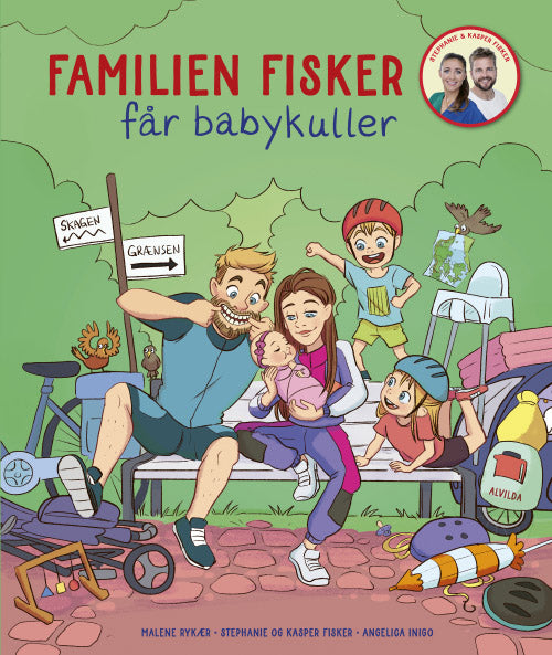 Forside til bogen Familien Fisker får babykuller