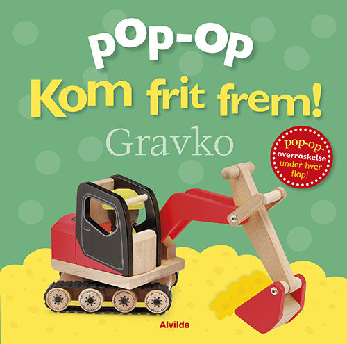 Forside til bogen Kom frit frem - Gravko (pop op-overraskelse under hver flap)