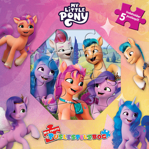 Forside til bogen My Little Pony - Min første puslespilsbog (m. 5 puslespil)
