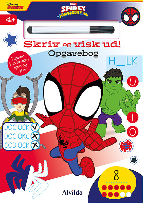 Forside til bogen Marvel - Skriv og visk ud - Spidey