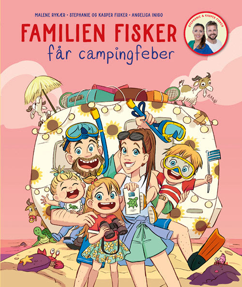 Forside til bogen Familien Fisker får campingfeber