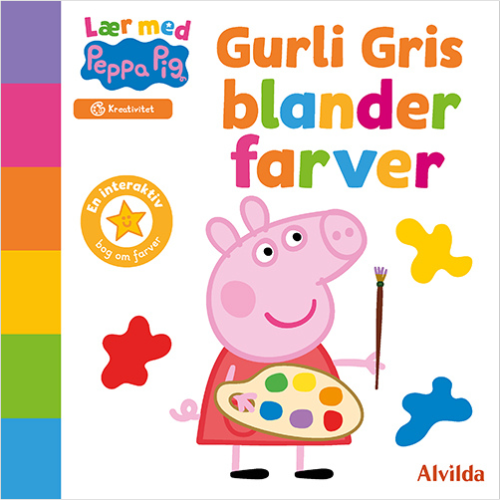 Forside til bogen Peppa Pig - Lær med Gurli Gris - Gurli Gris blander farver