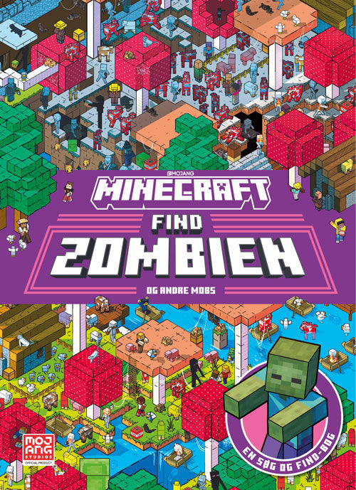 Forside til bogen Minecraft - Find zombien (en søg og find-bog)