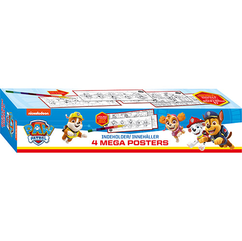 Forside til boksen Paw Patrol - Boks med 4 kæmpe plakater