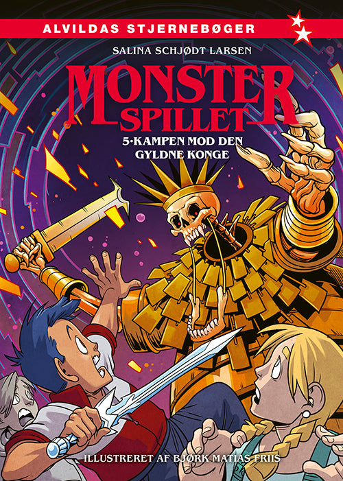 Forside til bogen Monsterspillet 5: Kampen mod Den Gyldne Konge