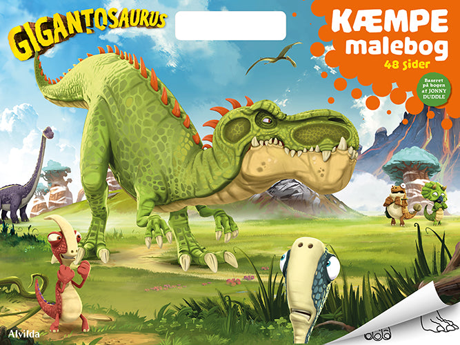 Forside til malebogen Gigantosaurus - KÆMPE malebog