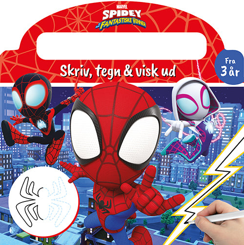 Forside til bogen Marvel - Spidey - Skriv og visk ud