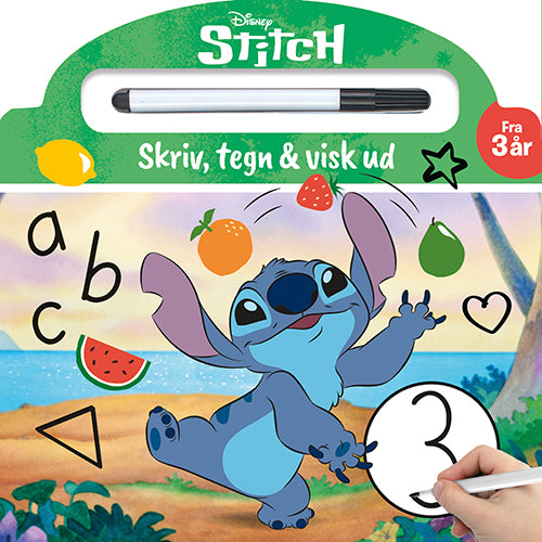 Forside til bogen Disney - Stitch - Skriv og visk ud