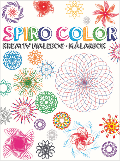 Spiro-sæt - kreativ malebog med geltuscher og spiraler