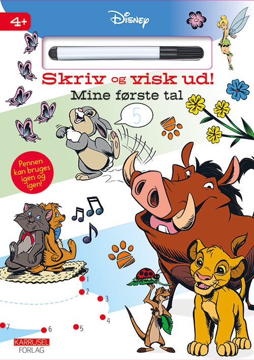 Forside til bogen Disney - Skriv og visk ud - Mine første tal