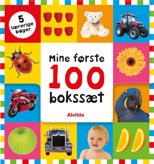 Forside til bogen Mine første 100 - bokssæt (5 lærerige bøger)