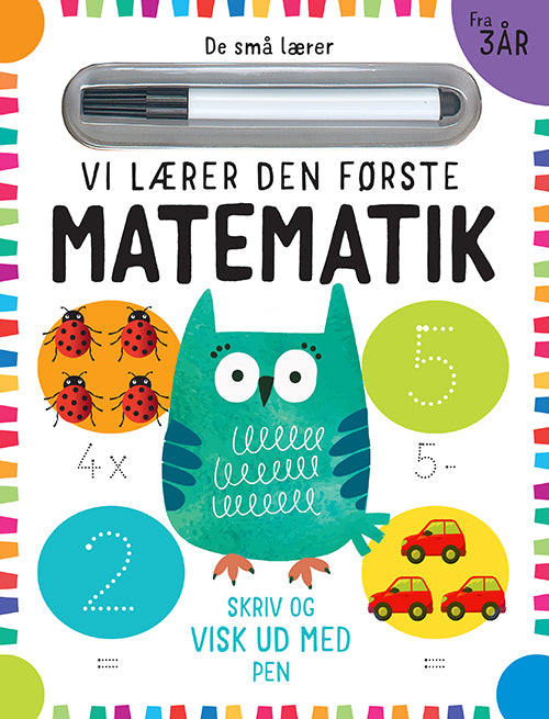 Forside til bogen De små lærer - Skriv og visk ud - Vi lærer den første matematik