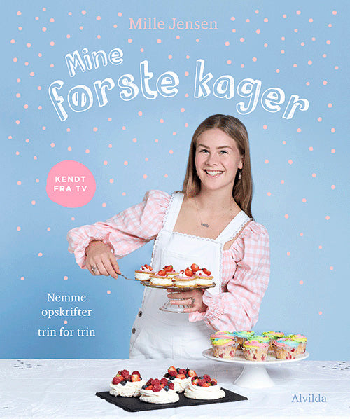 Forside til bogen Mine første kager (nemme opskrifter - trin for trin)