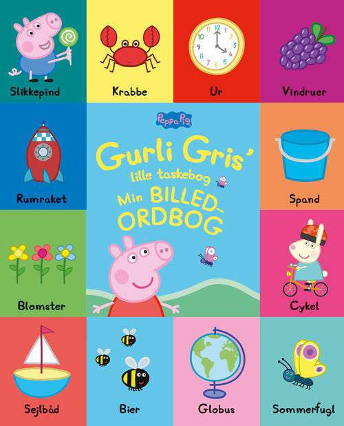 Forside til bogen Peppa Pig - Gurli Gris’ lille taskebog - Min billedordbog (bog med håndtag)