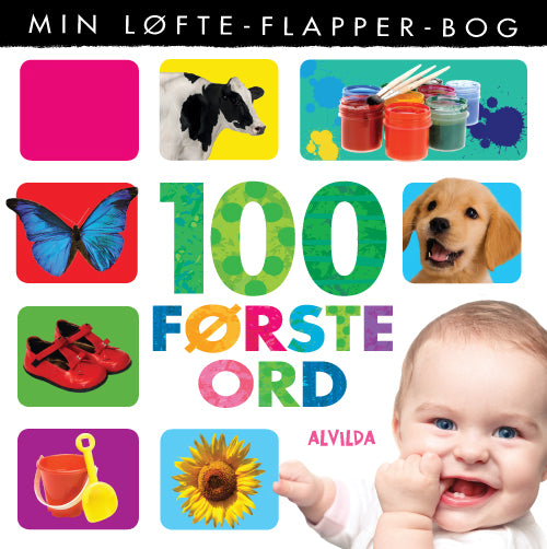 Forside til bogen Min løfte-flapper-bog - 100 første ord