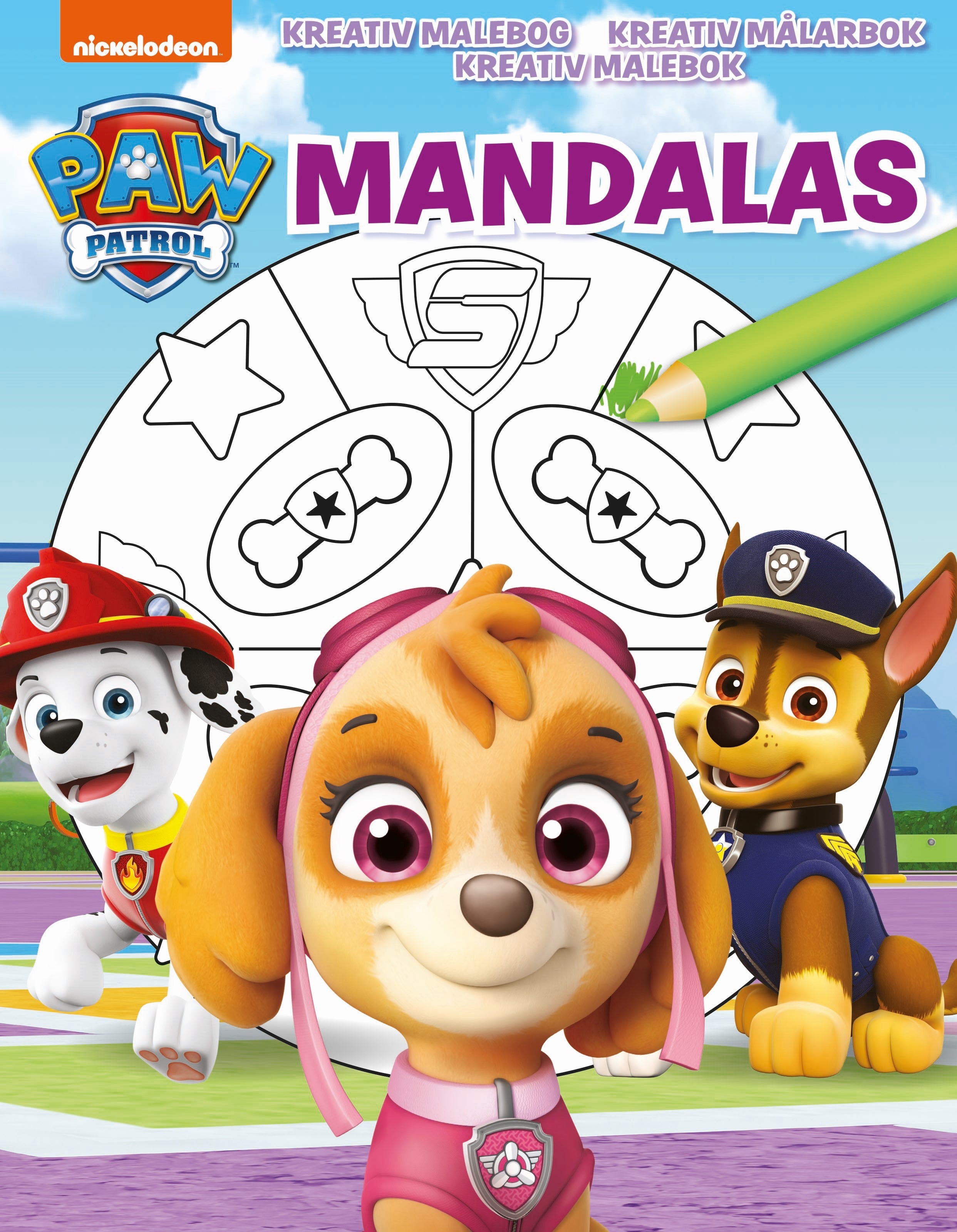 Forside til bogen Mandalas Nickelodeon Paw Patrol Skye