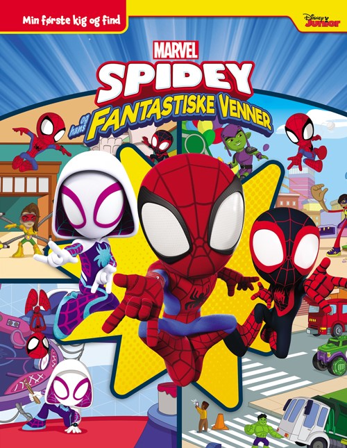 Forside til bogen Marvel - Spidey og hans fantastiske venner - Min Første Kig og Find