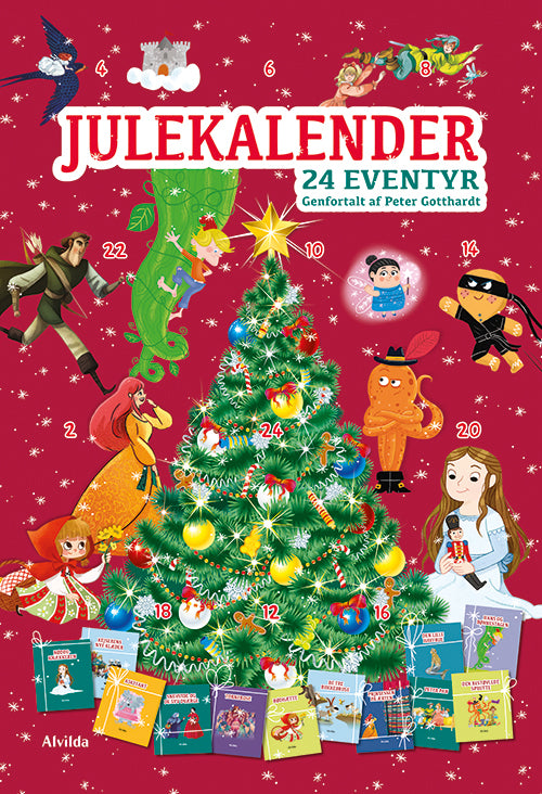 Forside til julekalenderen Eventyr julekalender - med 24 billedbøger