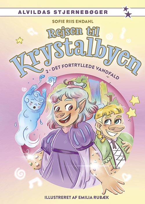 Forside til bogen "Rejsen til Krystalbyen 2: Det fortryllede vandfald"