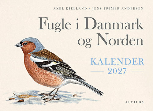 Forside til bordkalenderen "Fugle i Danmark og Norden - Kalender 2027"