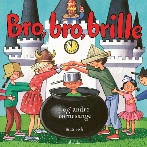 Forside til bogen "Bro, bro, brille - og andre børnesange (papbog med 10 klassikere)"