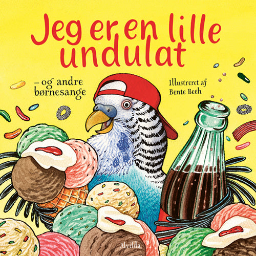 Forside til bogen "Jeg er en lille undulat - og andre børnesange (papbog med 10 klassikere)"