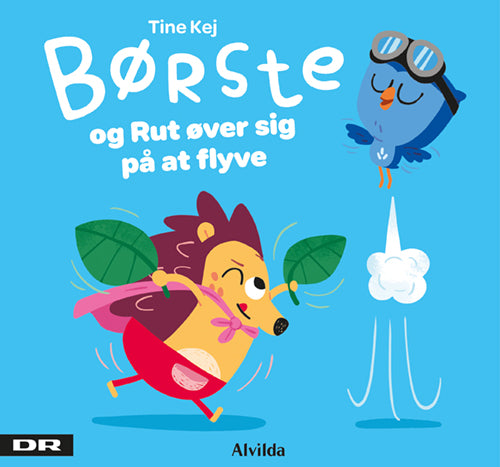 Forside til bogen "Minisjang - Børste og Rut øver sig på at flyve"