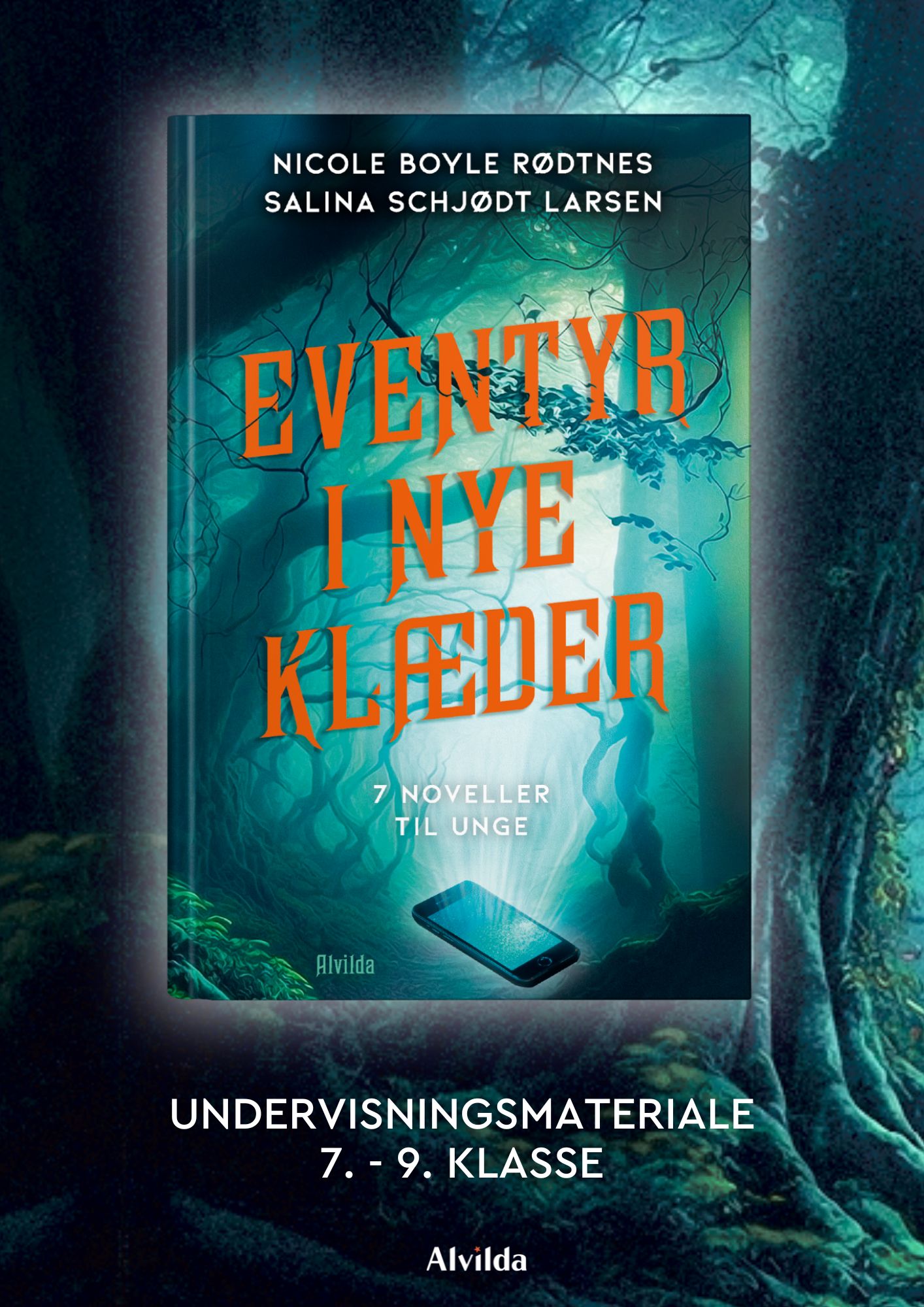 Forside til undervisningsmaterialet til novellesamlingen "Eventyr i nye klæder"