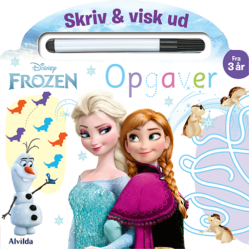 Disney - Frost - Skriv og visk ud (papbog med ikke-permanent pen)