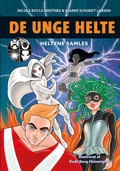 Forside til bogen De unge helte 1: Heltene samles