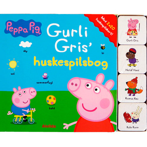 Forside til bogen Peppa Pig - Gurli Gris' huskespilsbog (med 2 x 20 huskespilskort)
