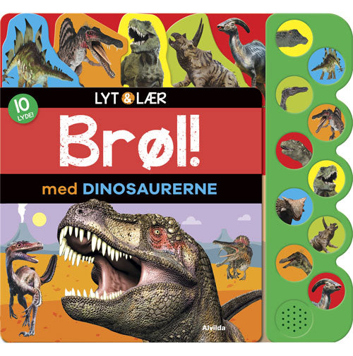 Forside til bogen Lyt og lær - Brøl med dinosaurerne