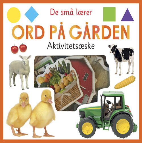 Forside til bogen De små lærer - Ord på gården - aktivitetsæske