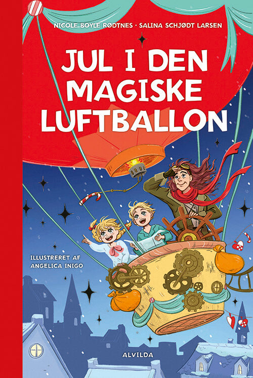 Forside til bogen Jul i den magiske luftballon