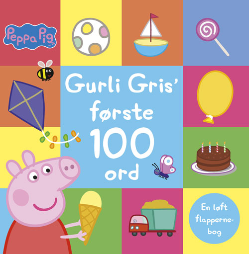 Forside til bogen Peppa Pig - Gurli Gris' første 100 ord - En løft flapperne-bog