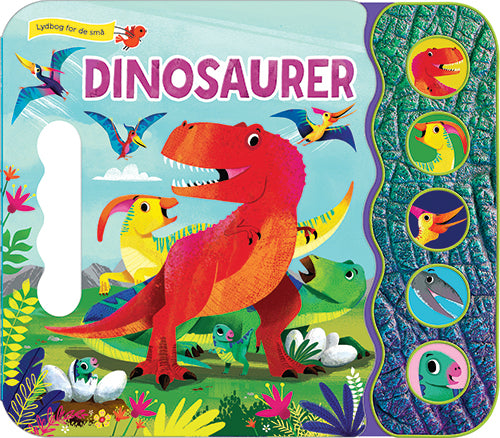 Forside til bogen Lydbog for de små - Dinosaurer (med 5 larmende lyde)