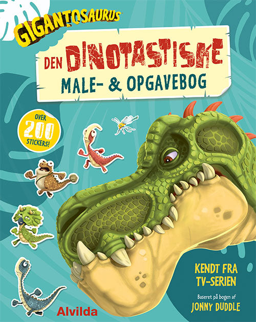 Forside til bogen Gigantosaurus - Den dinotastiske male- og opgavebog