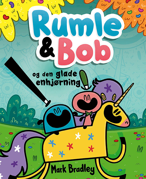 Forside til bogen Rumle og Bob – og den glade enhjørning (2)