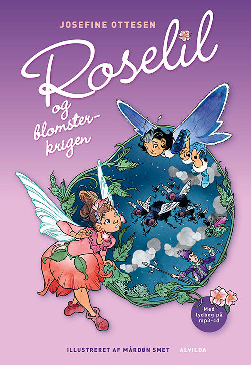 Forside til bogen Roselil og blomsterkrigen (2) - med cd