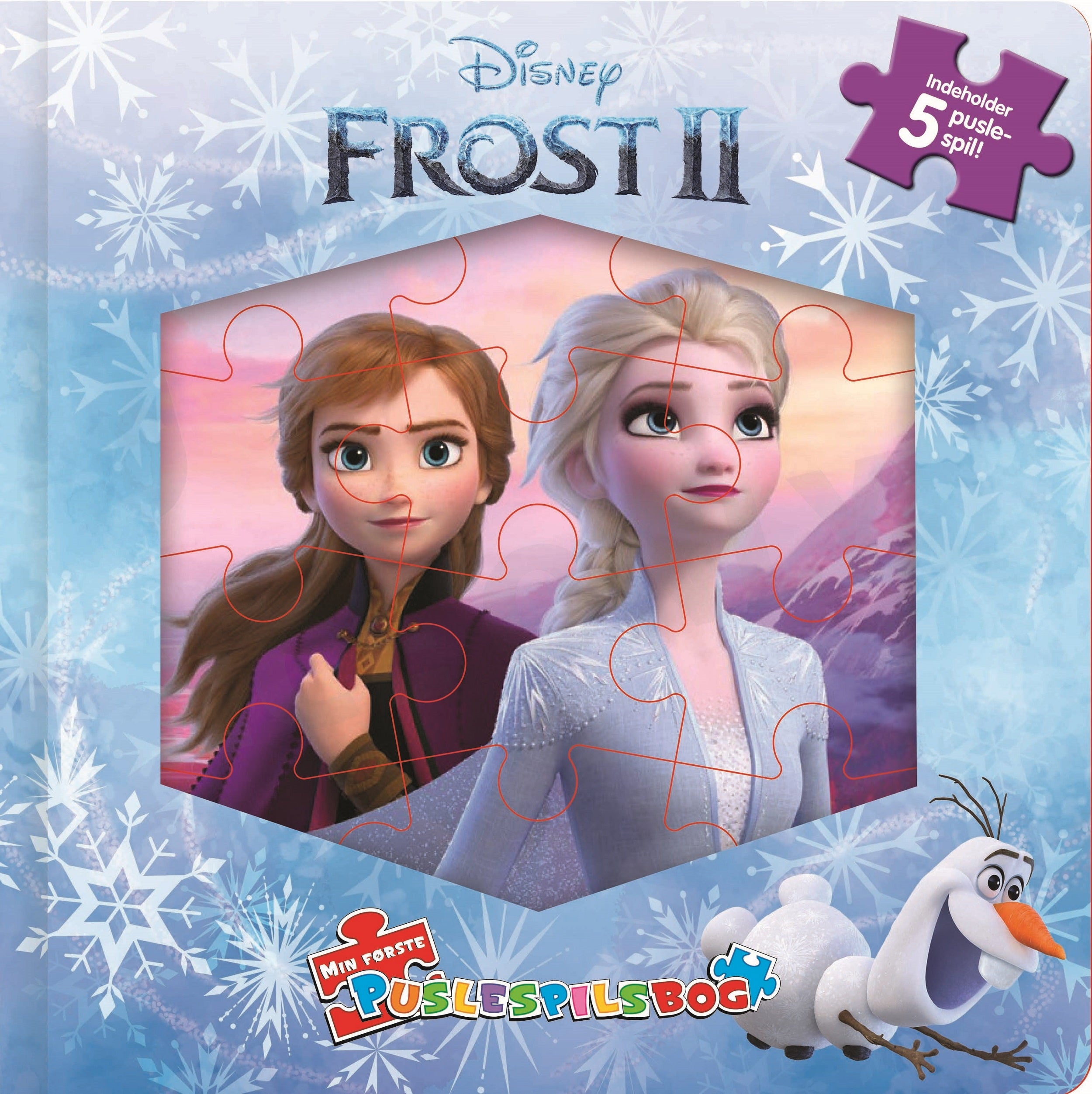 Forside til bogen Disney Puslespilsbog Frost 2